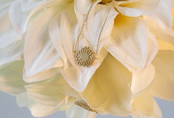 Colar Girassol Corrente Cartier