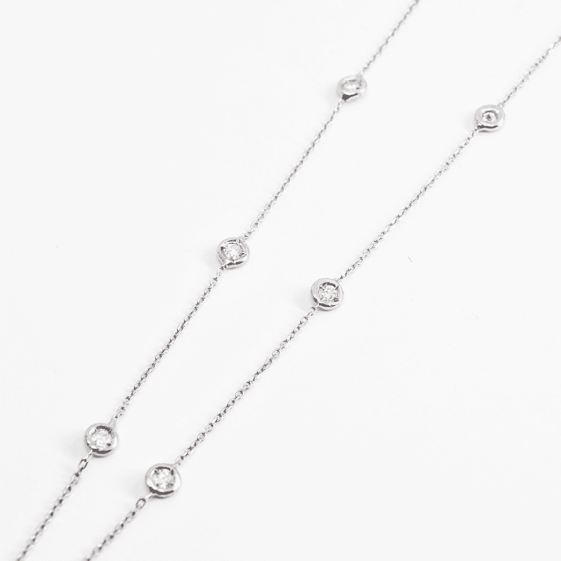 Colar Gota Turmalina Paraíba e Pastilhas Diamantes