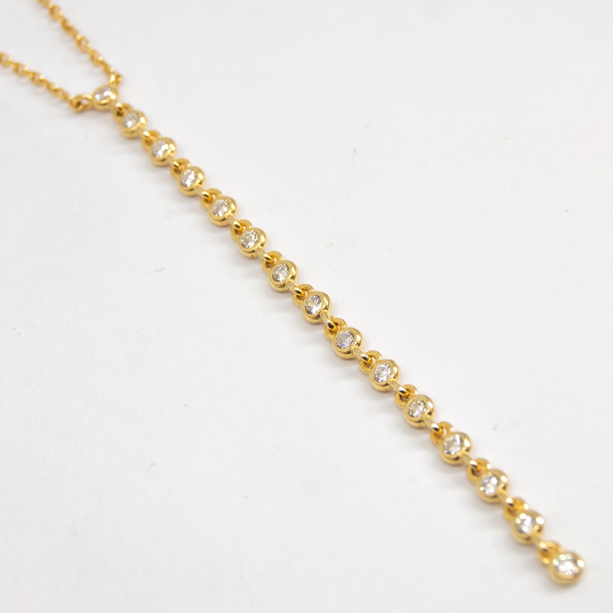 Colar Gravata Cravejada Prata 925