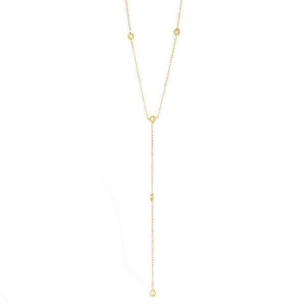 Colar Gravata Pastilhas Diamantes