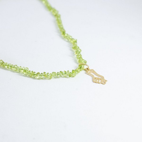 Colar Iris Peridoto Figa em Ouro