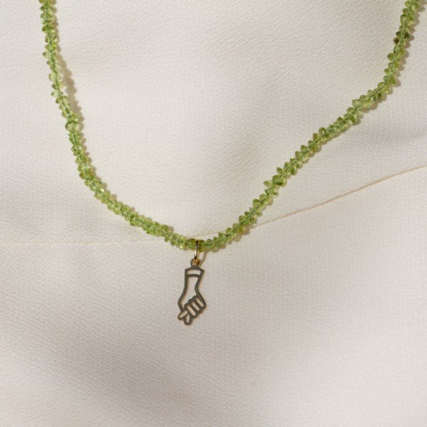 Colar Iris Peridoto Figa em Ouro