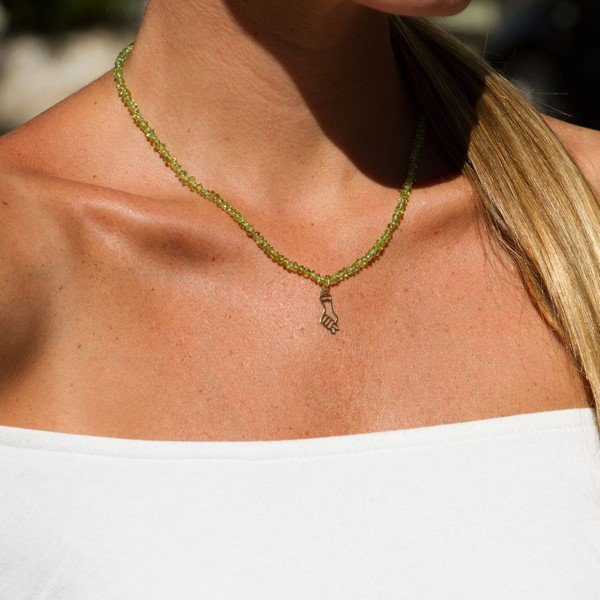 Colar Iris Peridoto Figa em Ouro