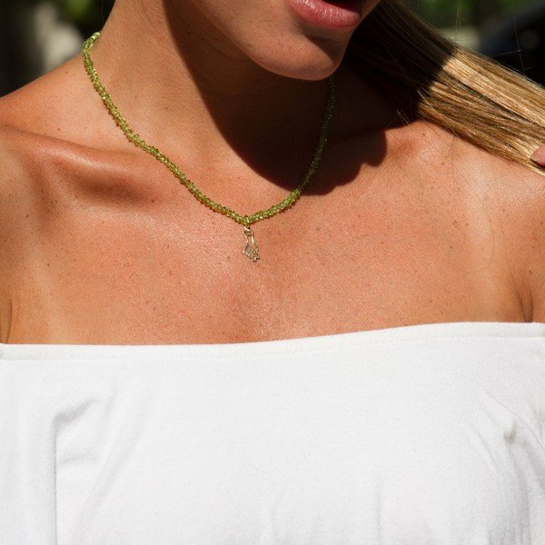 Colar Iris Peridoto Figa em Ouro