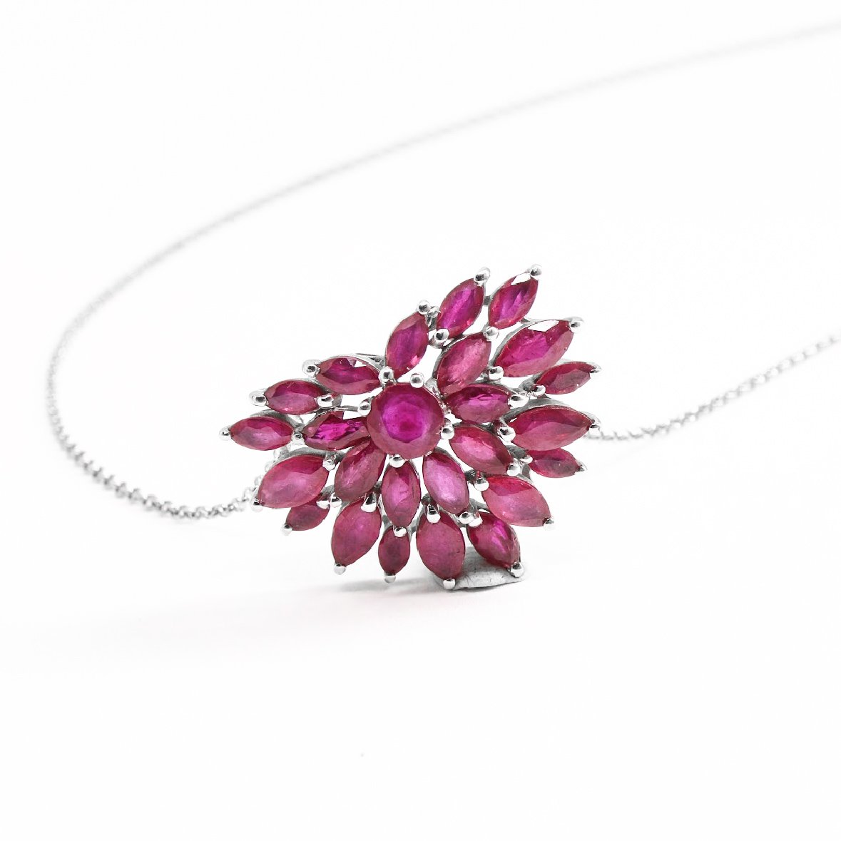 Colar Leque de Rubis Ouro 18k