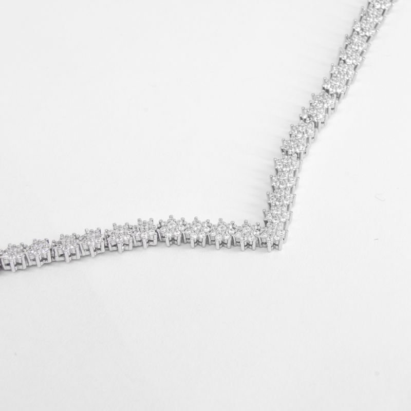 Colar Meia Riviera Florzinhas Stones