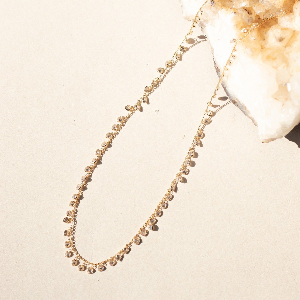 Colar Mystic Cristal Ouro 18K