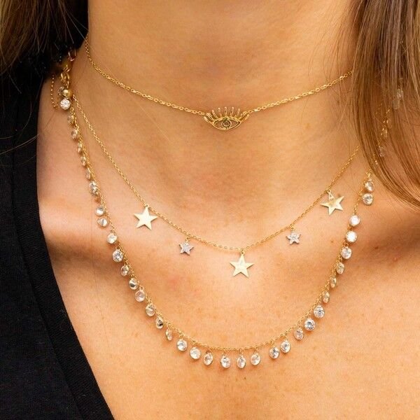 Colar Mystic Cristal Ouro 18K
