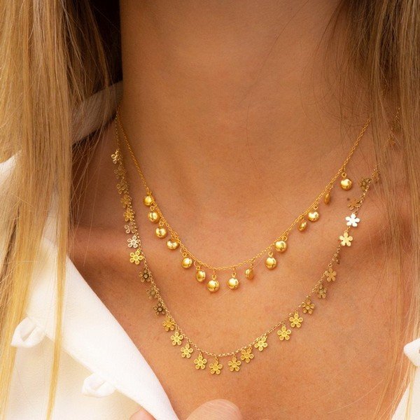 Colar Mystic Florzinha Ouro 18K