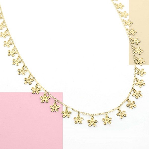 Colar Mystic Florzinha Ouro 18K