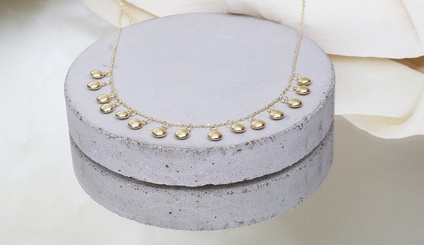 Colar Mystic Front Ouro 18k