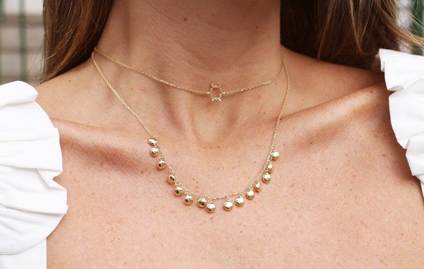 Colar Mystic Front Ouro 18k