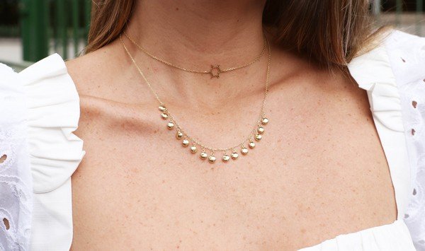 Colar Mystic Front Ouro 18k
