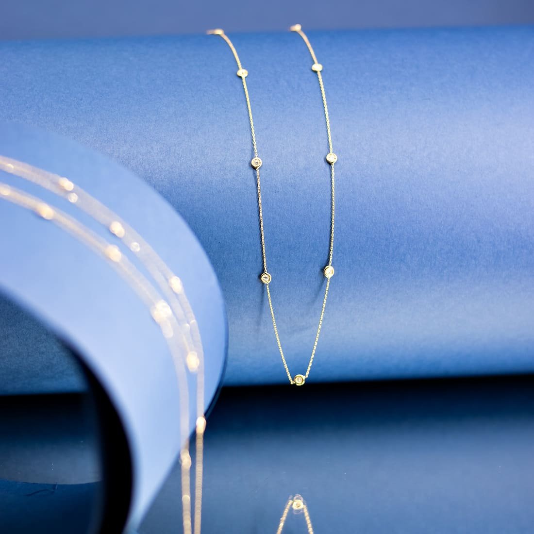 Colar Pastilhas Diamantes