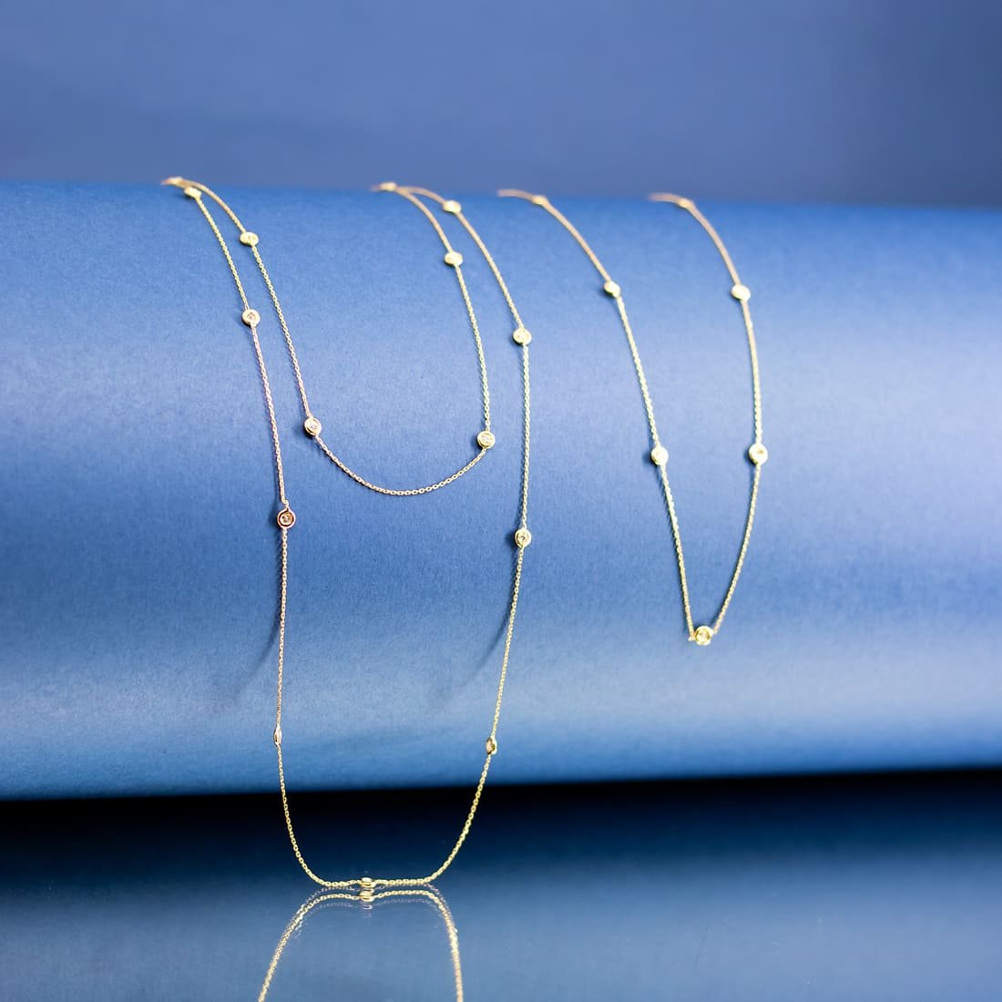 Colar Pastilhas Diamantes