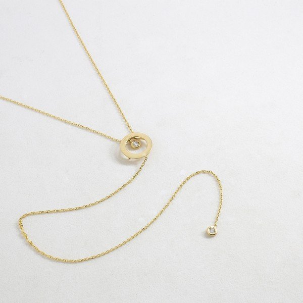 Colar Personalizável Gravatinha Pontos de Luz Zircônias