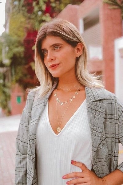 Colar Pingentes Corações Vazados Ouro 18K