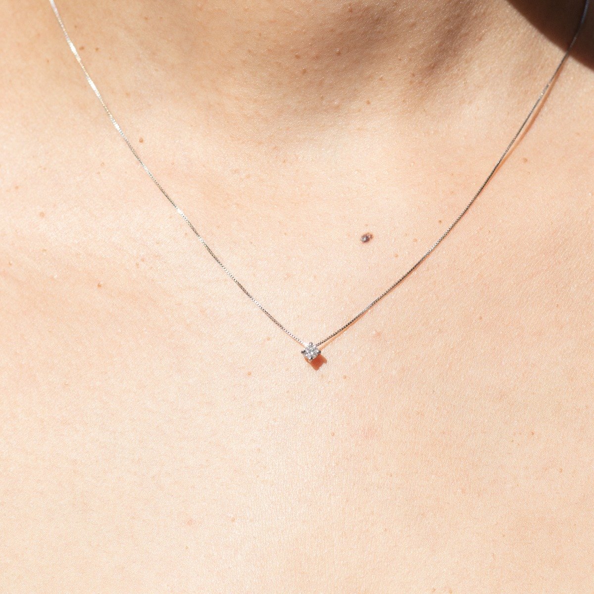 Colar Ponto de Luz Diamante