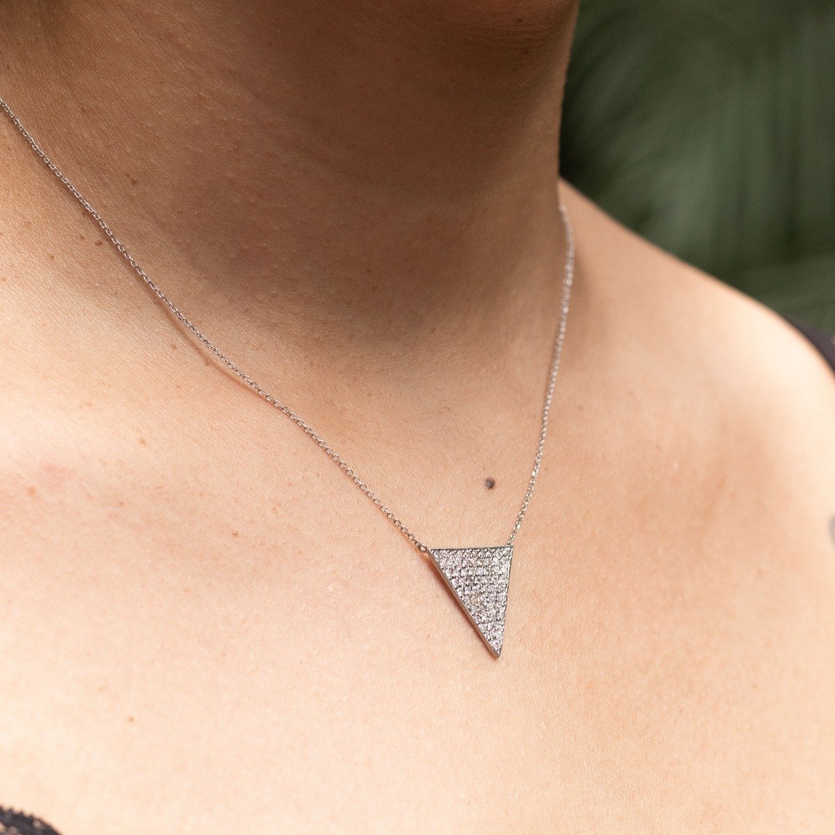 Colar power Triangulo Diamantes