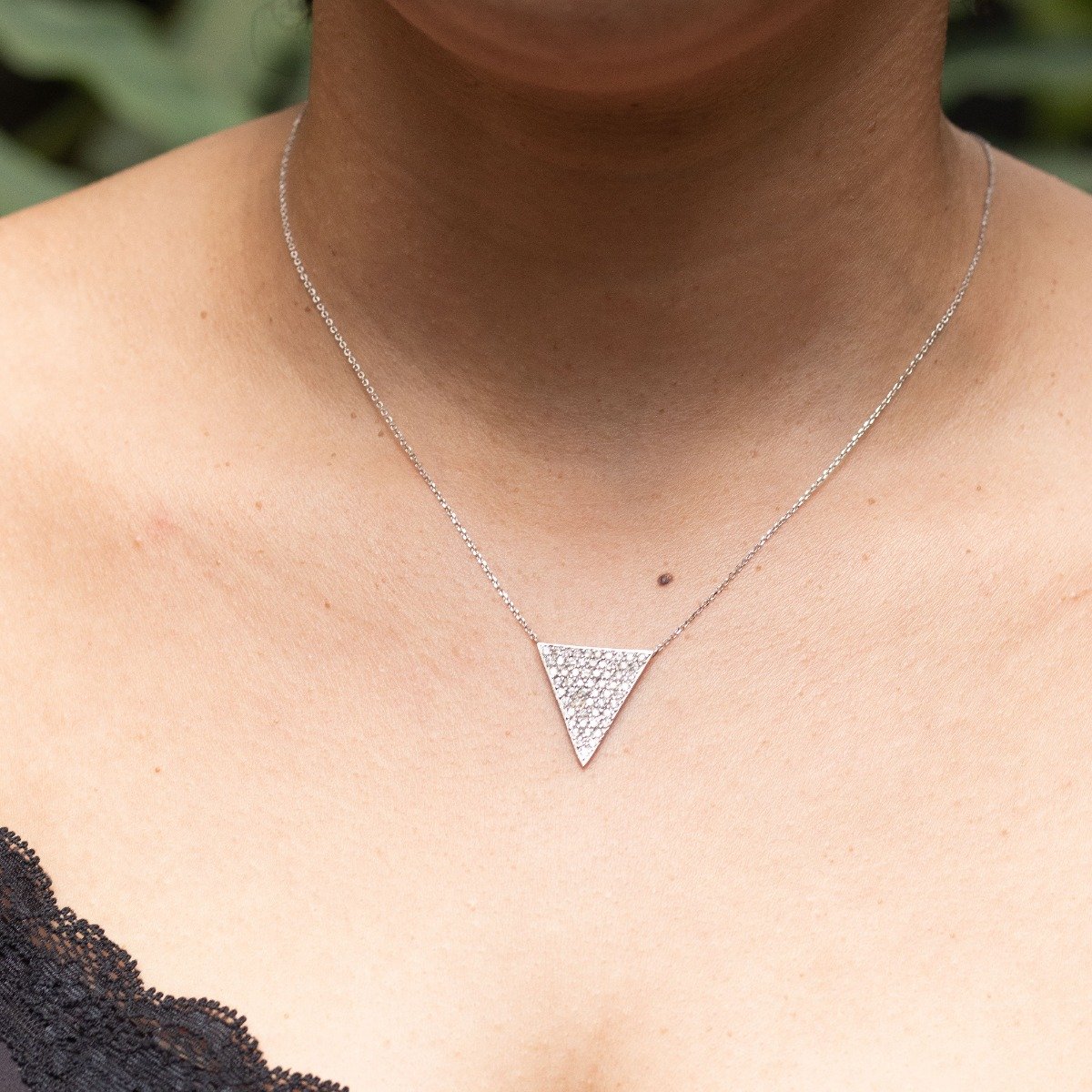 Colar power Triangulo Diamantes