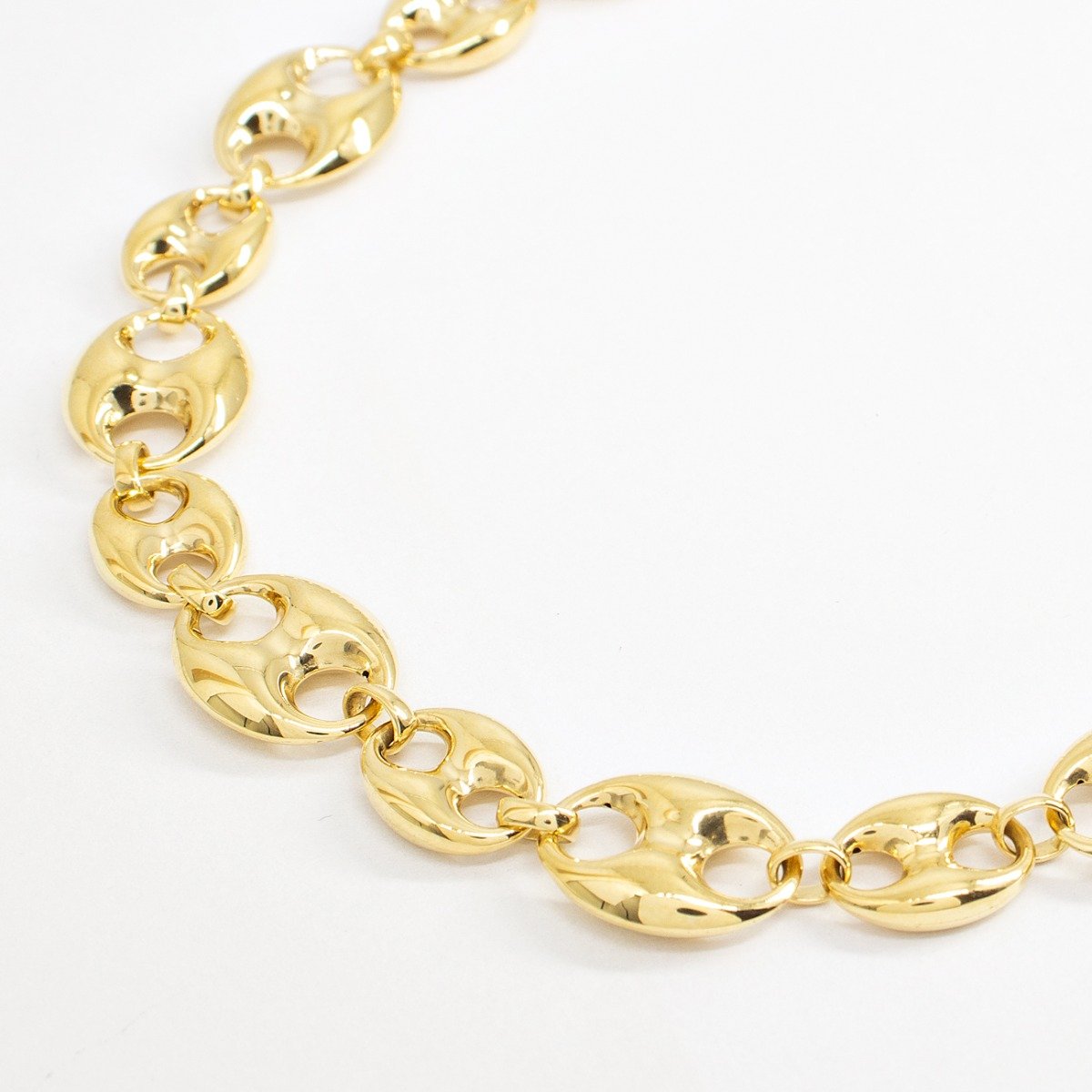 Colar Premium Confete Duplo Ouro Liso 18k