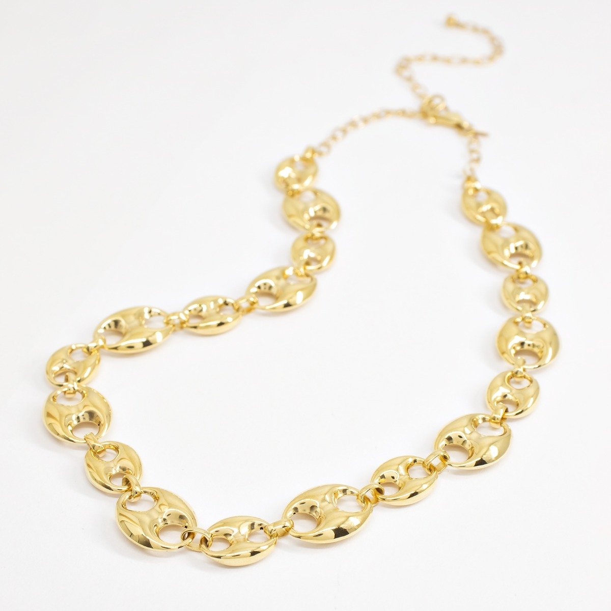 Colar Premium Confete Duplo Ouro Liso 18k