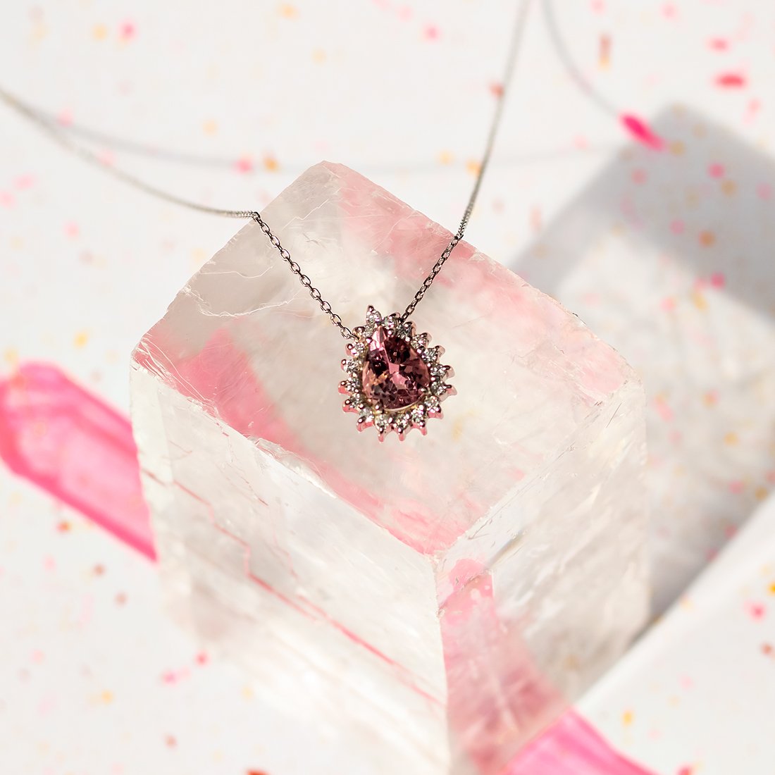 Colar Princess Gota Turmalina Rosa 