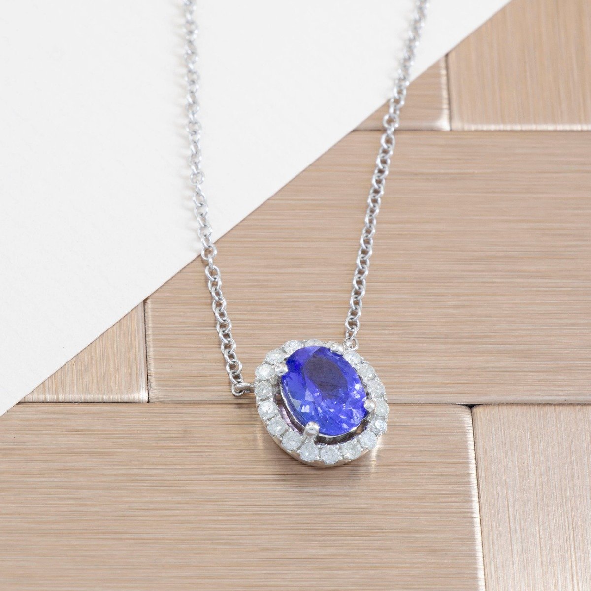 Colar Princess Tanzanita Oval e Diamantes