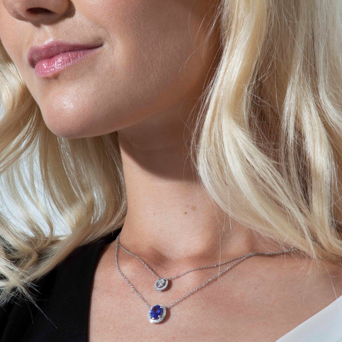 Colar Princess Tanzanita Oval e Diamantes