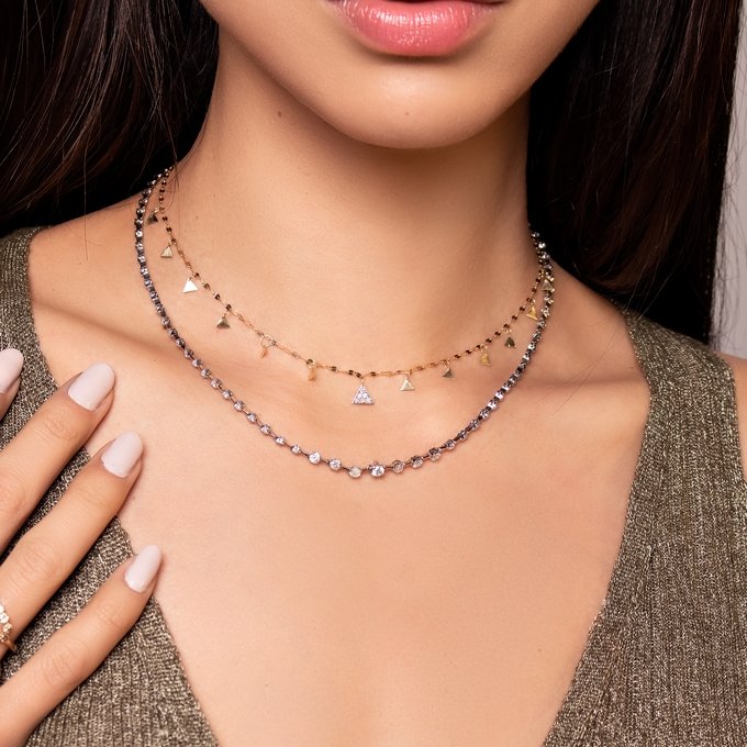 Colar Riviera Dots diamantes degrade