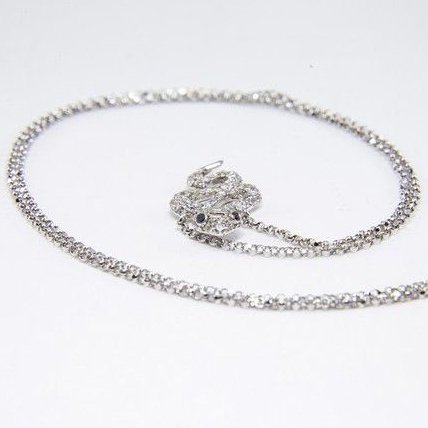 Colar Snake Diamantes 