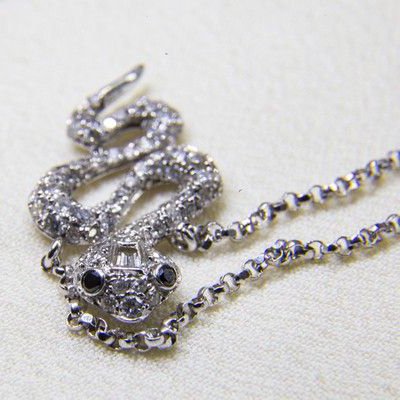 Colar Snake Diamantes 