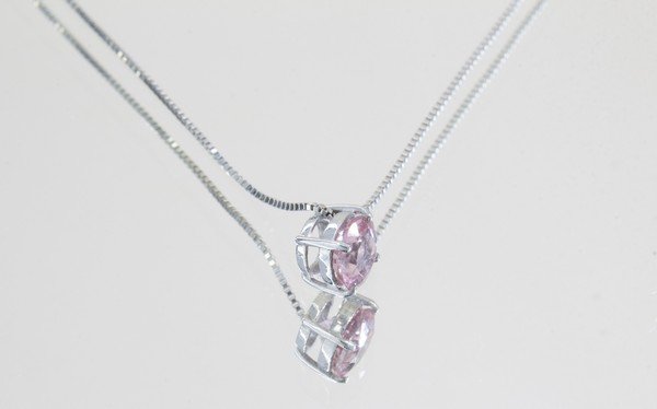 Colar Solitário Turmalina Rosa