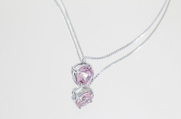 Colar Solitário Turmalina Rosa