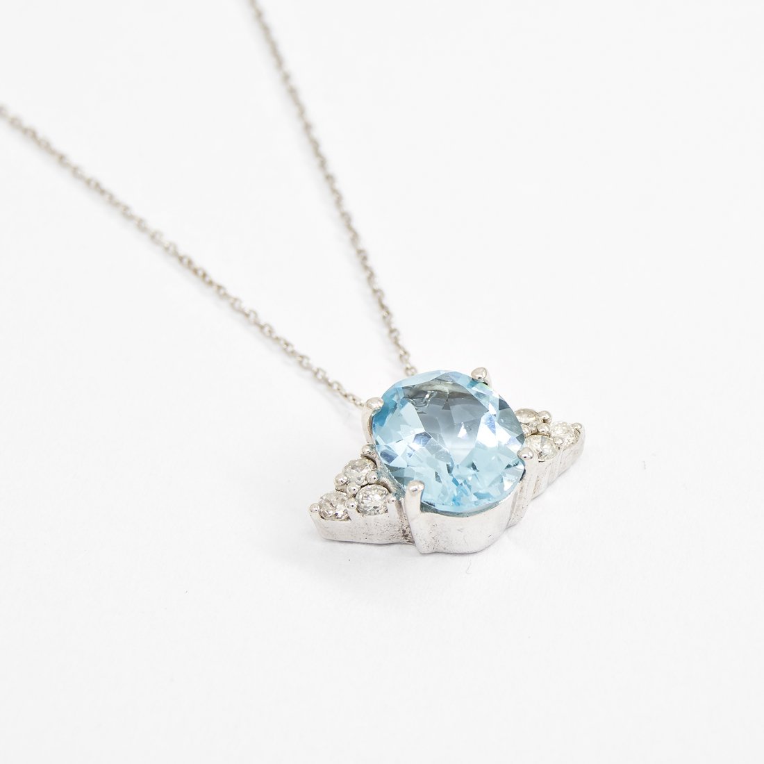 Colar Topázio Sky e Diamantes 