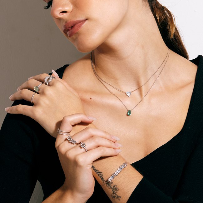 Colar Topázio Retangular Trilhon Diamantes 