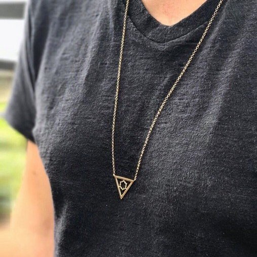 Colar Unissex Estrela Coexist Triangle