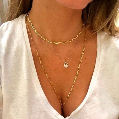 Corrente Ouro 18k Vintage Tramas Compridas Longo