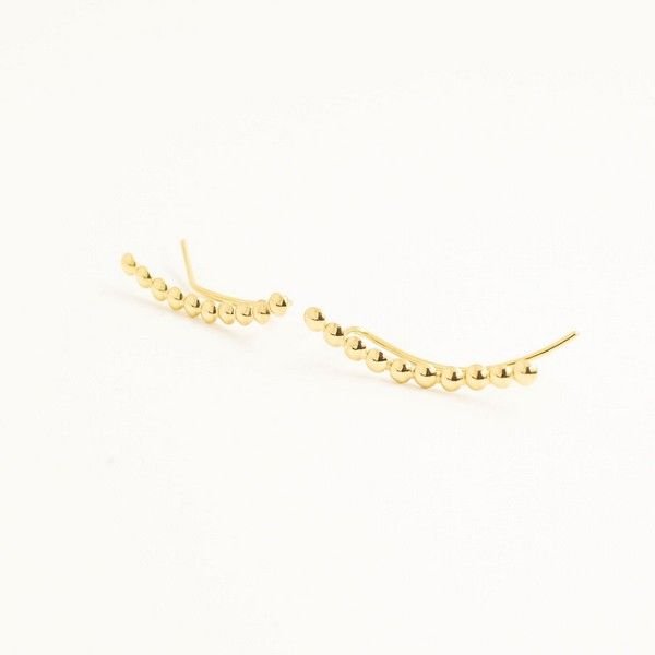 Earcuff Bolinhas Ouro Liso