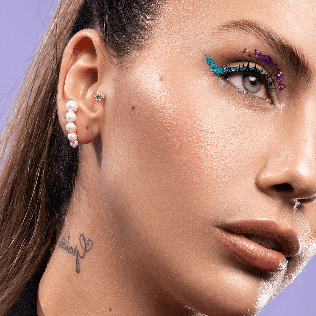 Earcuff Degradê Pérolas