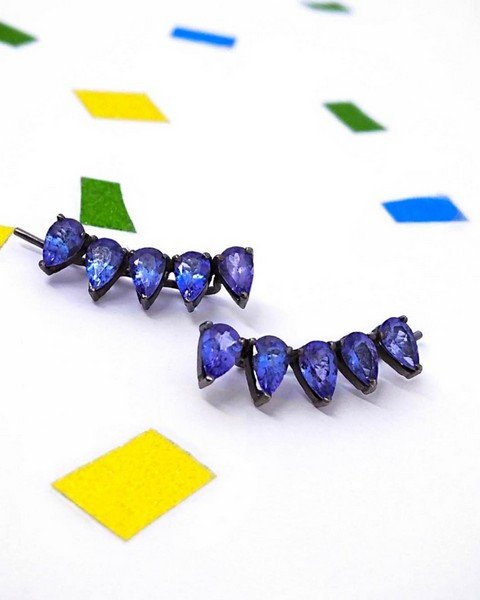 Earcuff Gotas Tanzanitas