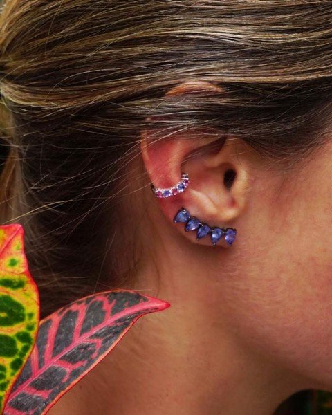 Earcuff Gotas Tanzanitas