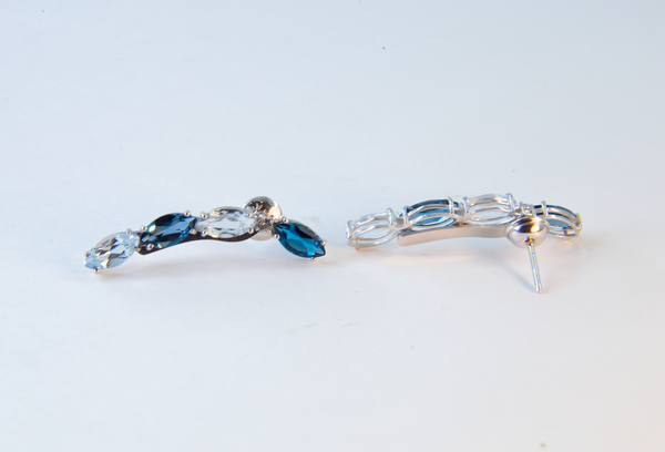 Earcuff Topázio Azul 
