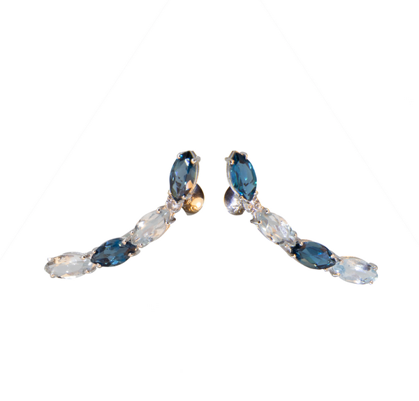 Earcuff Topázio Azul 