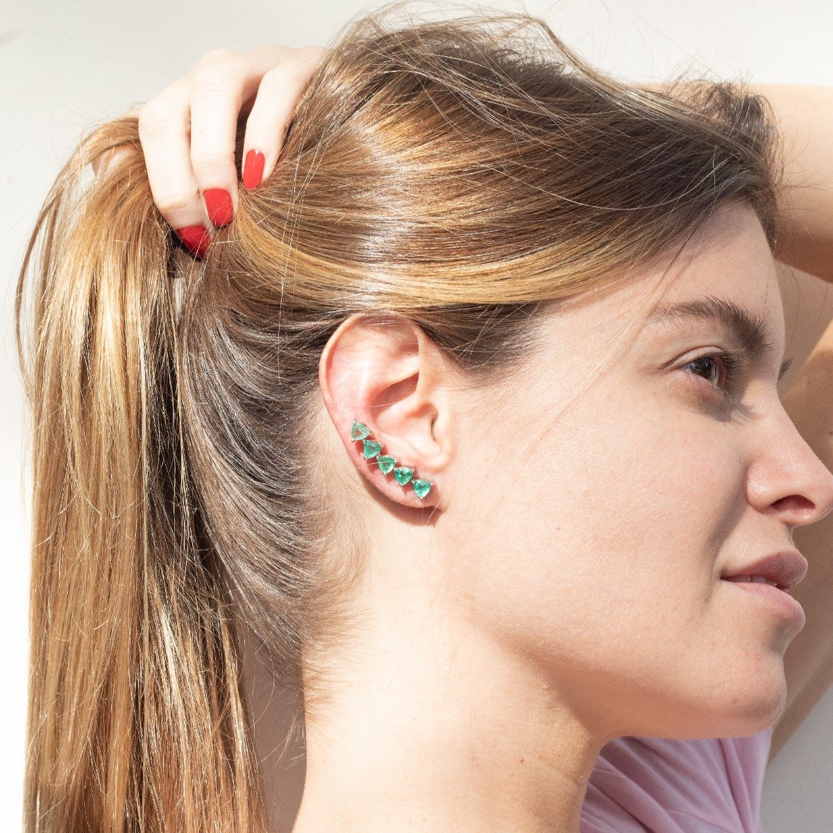 Earcuff Trilhon Esmeralda