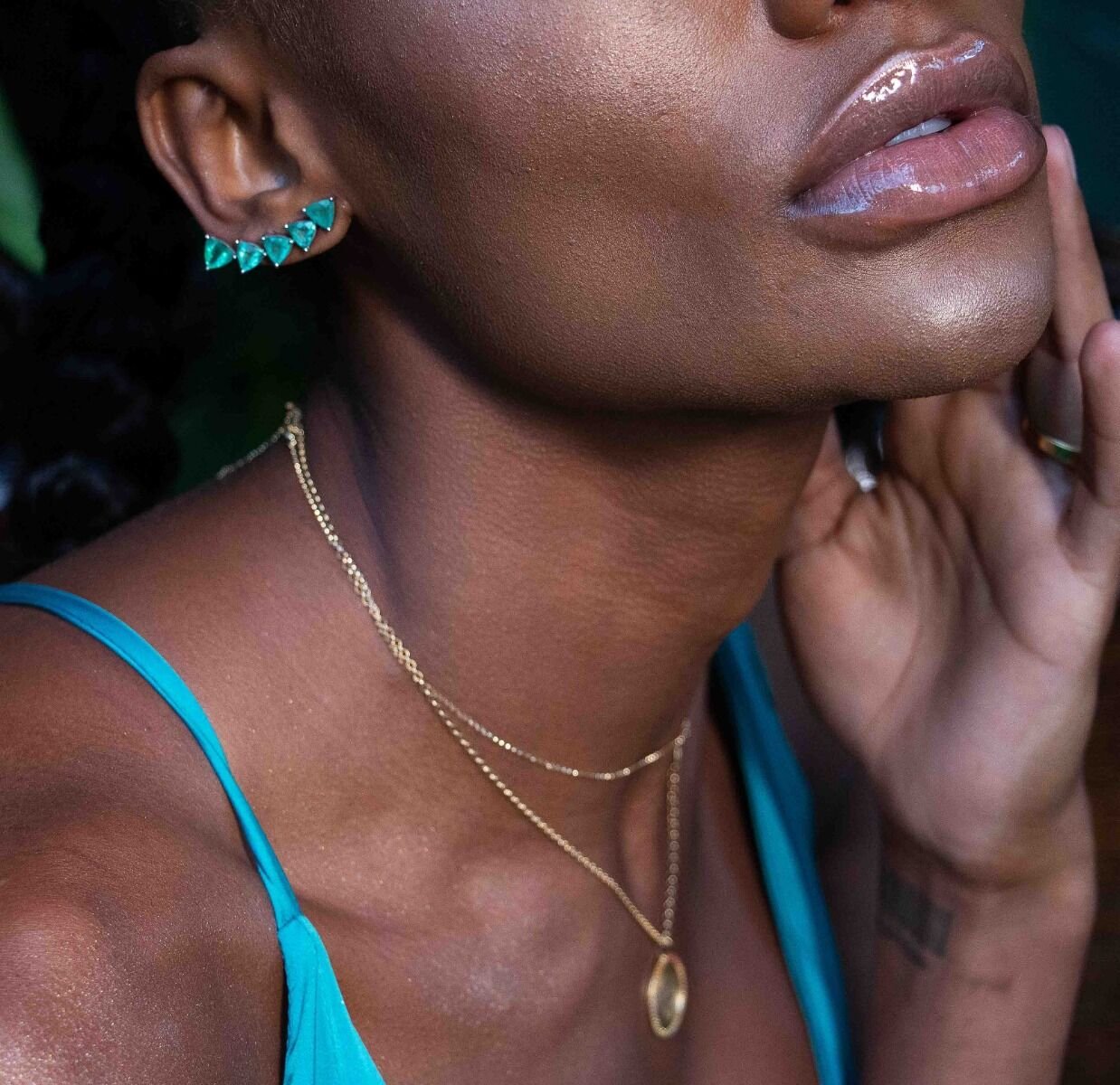 Earcuff Trilhon Esmeralda