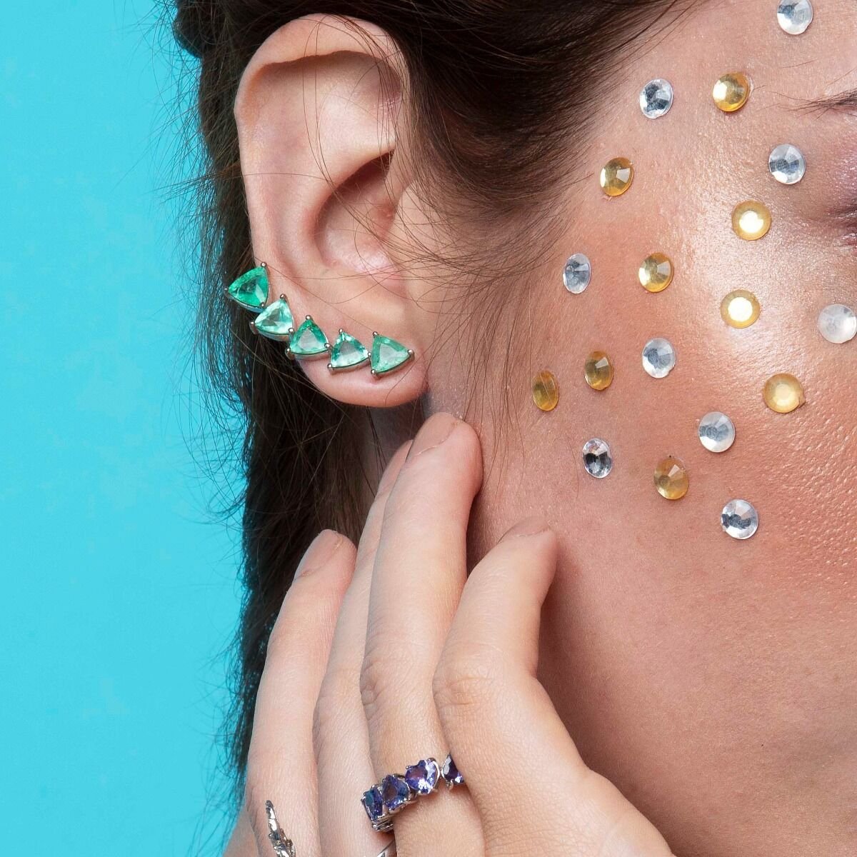 Earcuff Trilhon Esmeralda