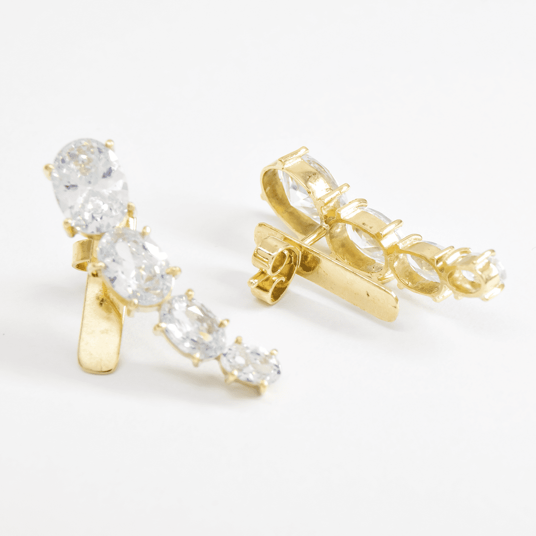 Earcuff Zirconias Brancas