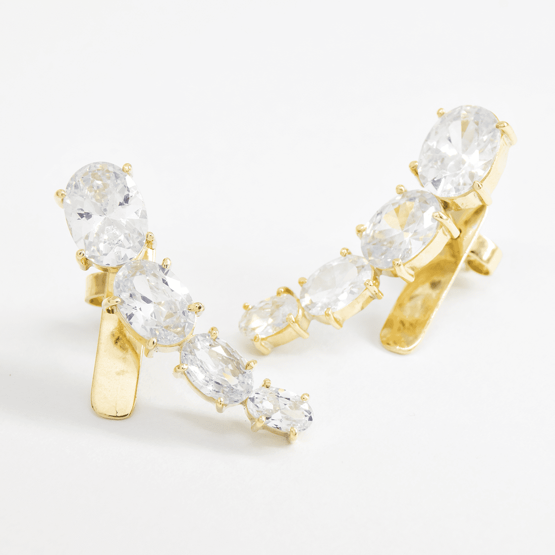 Earcuff Zirconias Brancas
