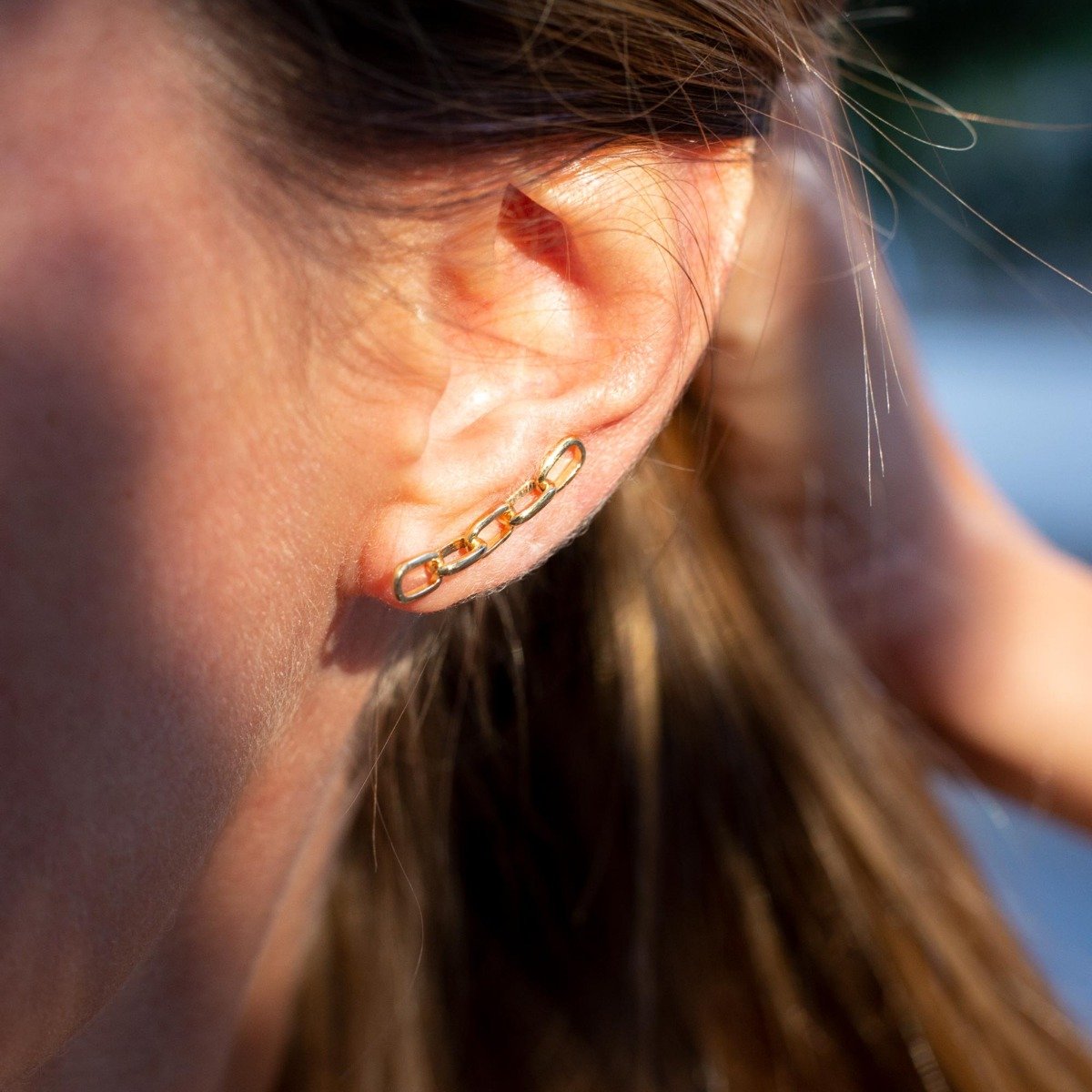 Earcuffs Correntinha Ouro 18K
